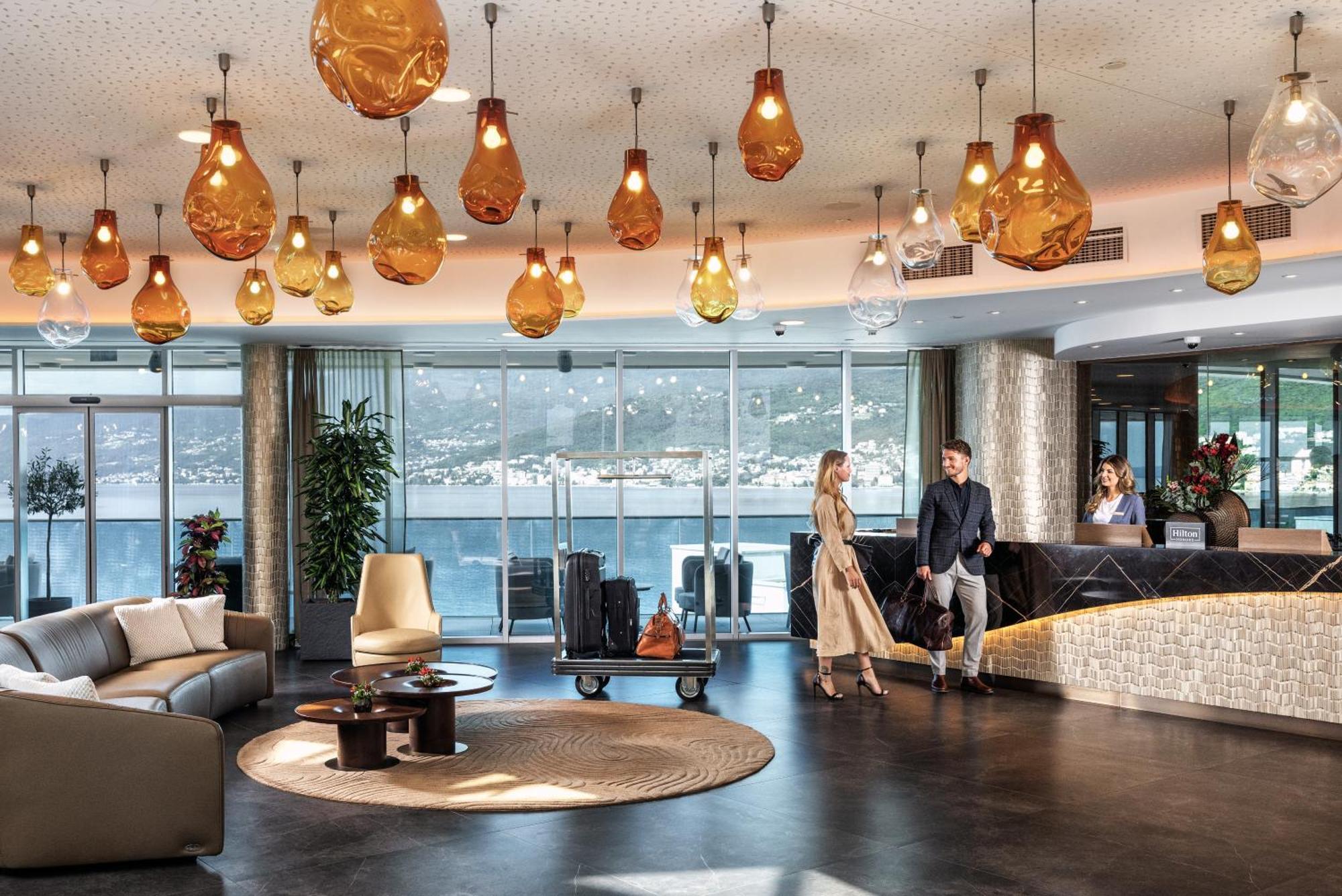 Hilton Rijeka Costabella Beach Resort And Spa Exterior foto The lobby of the hotel