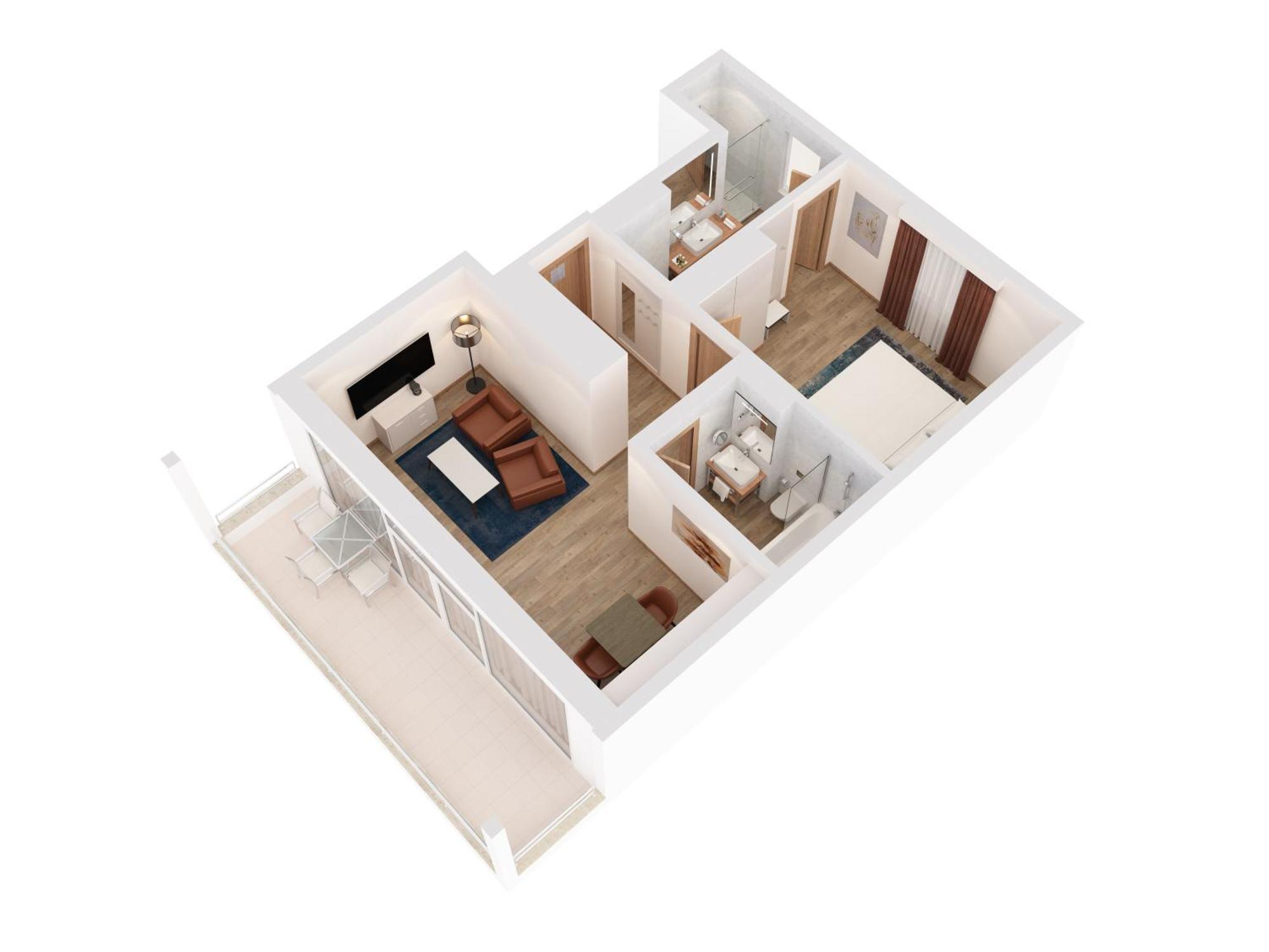Hilton Rijeka Costabella Beach Resort And Spa Quarto foto 3D floor plan