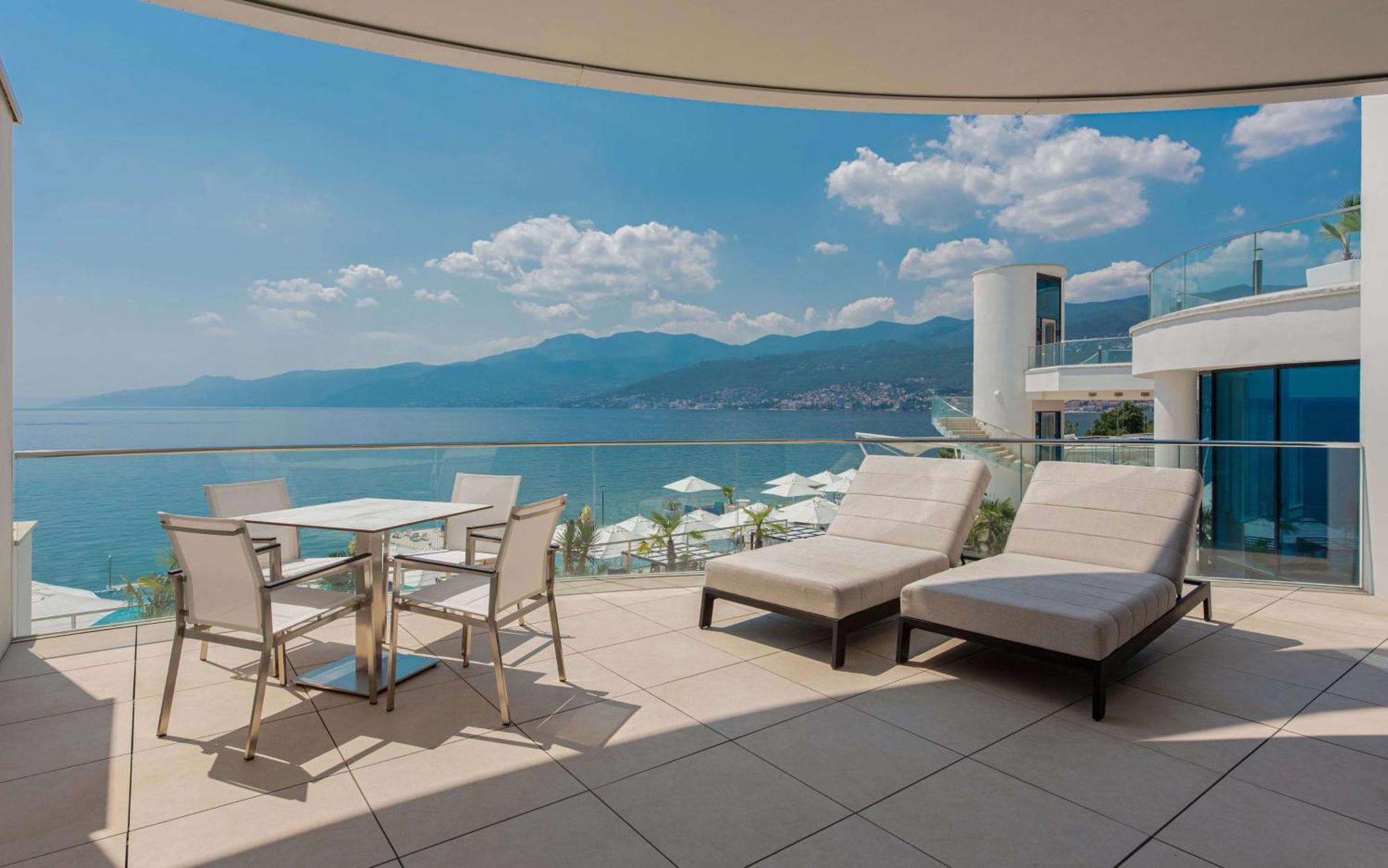 Hilton Rijeka Costabella Beach Resort And Spa Exterior foto View from the hotel
